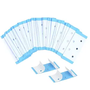 Wig Tape Strips Waterproof Double-Sided Wig Tape for Lace Wig Blue Adhesive Tape for Wigs Toupees Hair Pieces and Hair Extension Toupees Strong Hold Extra Bold Ultra Clear Hair Tape with Hole