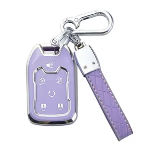 key fob cover case Compatible with Chevy Silverado Suburban Tahoe GMC Yukon/Yukon XL Terrain Acadia shell keychain protector Accessories