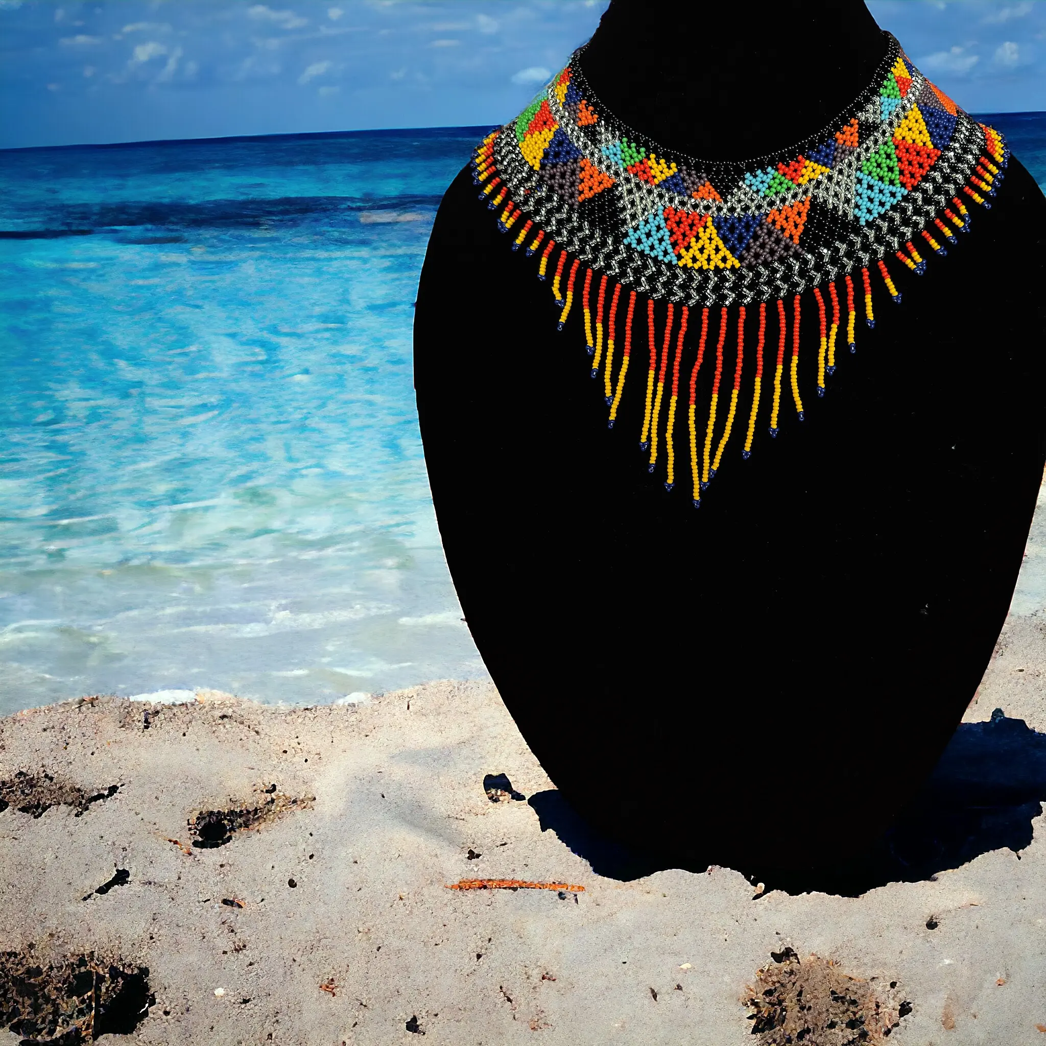 Handmade Mayan Jewelry Mayan Sunrise Necklace