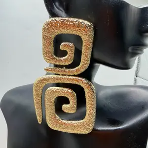 Queen of the Nile Textured Statement Earrings