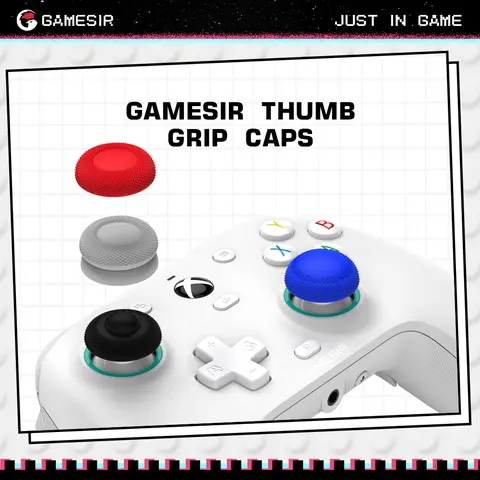 GameSir Silicone Thumb Joystick Cap Set - Snap-On Grip Gaming Console Accessories, Compatible with GameSir Controllers, Xbox 1/Xbox Series, PS4/PS5, Switch Pro