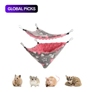 Sugar Glider Hammock, Rat Hammock for Cage Small Animal Beds, Hamster Cage Habitat, Hamster Hammock Flower Mouse Pet Hanging Nap Bag, Small Animal Hanging Hammock for Hamster Flower Mouse, Hamster Cage Accessories