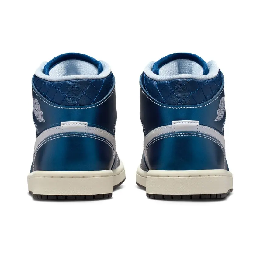 Nike Air Jordan 1 Mid SE Metallic Blue Quilted IM5128-001 Women's
