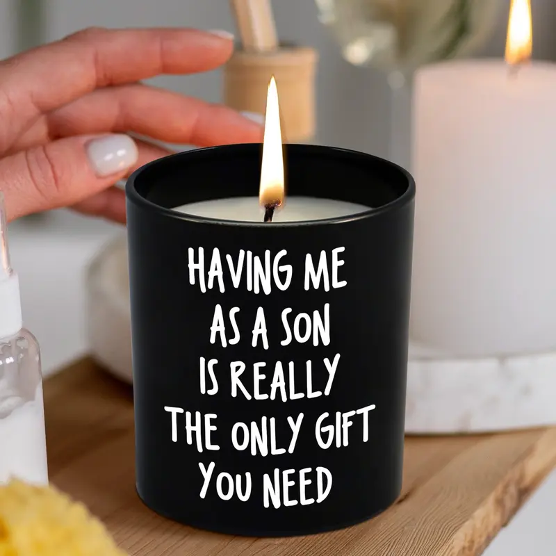 Favorite Child Funny Gifts for Mom Dad, Birthday Gifts for Mom Dad Grandma Grandpa, Vanilla Lavender Scented Candle 10oz Recyclable Glass Jar Fragrance Ornament Perfume