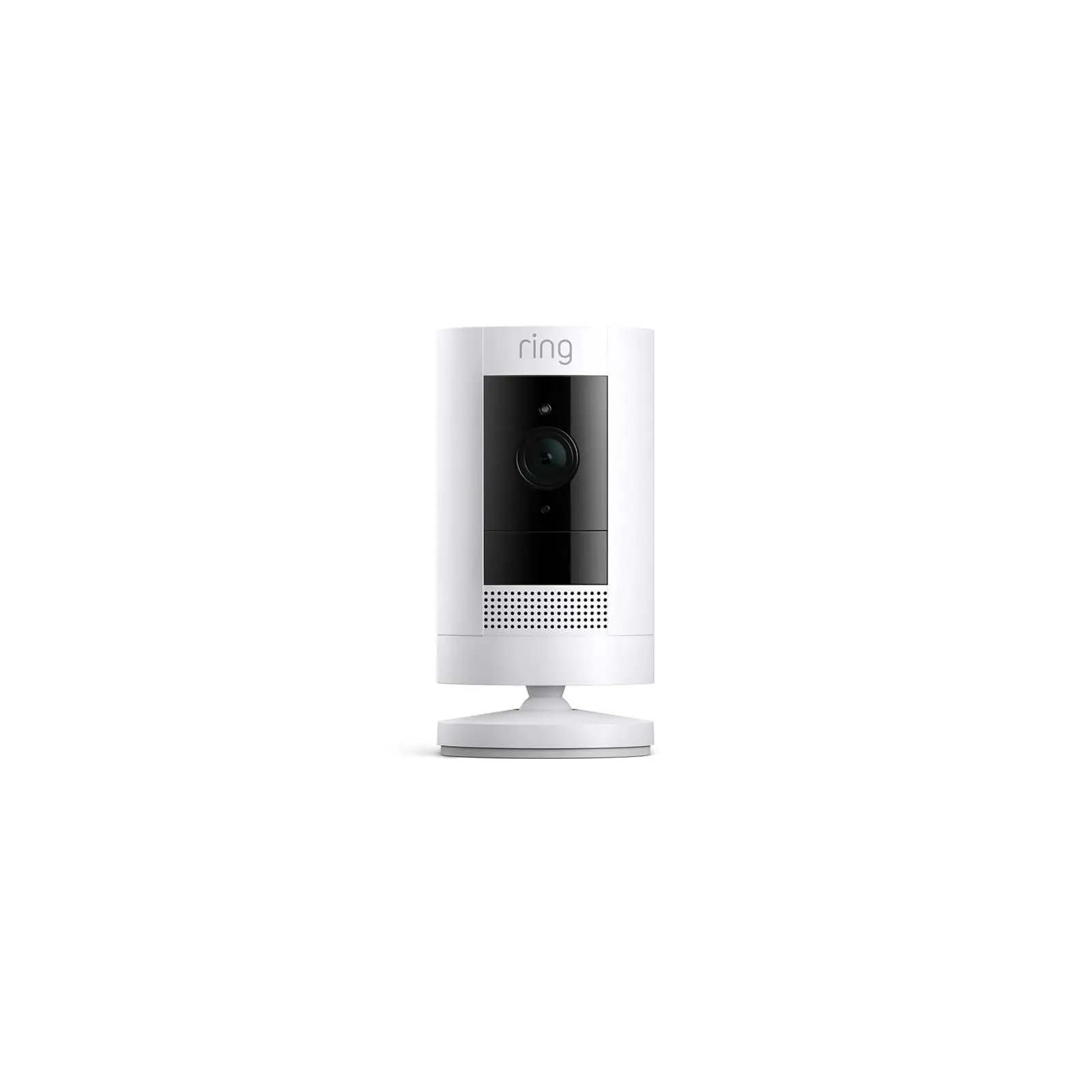 Dog & cat Ring Outdoor Cam (Stick Up Cam), Weather-resistant home or business HD security camera, Live View, Color Night Vision, Two-Way Talk, motion alerts, Works with Alexa, White~