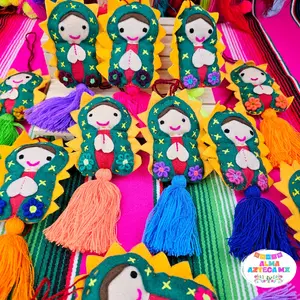 Virgencita Tassel Embroidered Felt / Handbag Keychain