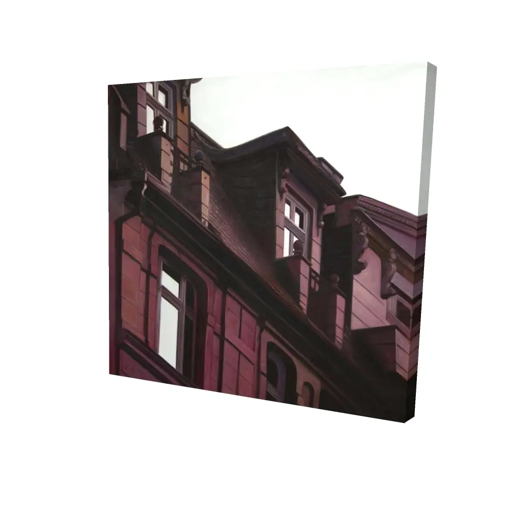 Begin Home Decor 2080-2424-AR9 24 x 24 in. Architectural Building Canvas - Industrial Living Room Decor