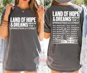 Comfort Color Bruce Springsteen Tour 2026 Shirt, Bruce Springsteen Land Of Hope & Dreams Tour Shirt, Bruce Springsteen Fan Gift, Bruce Springsteen Merch