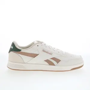 Reebok Court Advance Womens Beige Leather Lace Up Lifestyle Sneakers Shoes
