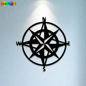 1pc Compass Rose Metal Wall Art, Nautical Compass Statue Mural, Ideal Gift for New Year, Easter, Nautical Decor Enthusiasts, Weather-Resistant Metal Wall Decor Wall Sculptures, Perfect for Living Room Wall & Garden Fence, Unique Maritime Home Decor