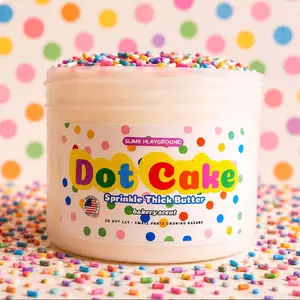 Dot Cake Butter Slime - 8 oz Jar - Non-Sticky - Sensory