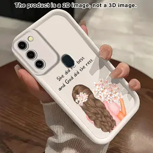 Phone Case suitable for Samsung Galaxy F54 F42 F41 F23 F16 F15 F14 F12 F06 F05 F04 F02S 4G 5G NOTE20 ULTRA J8 J7 Prime J4 J6 PLUS 2018 Faithful Floral Grace2D Pattern Full Body Protection Soft Cover Cellphone Protective Casing