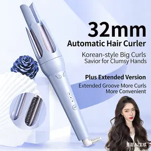 2.0 upgraded fully automatic curling iron, 32mm electric curling iron for big waves, gentle on hair and a must-have for lazy people who want to curl their hair.