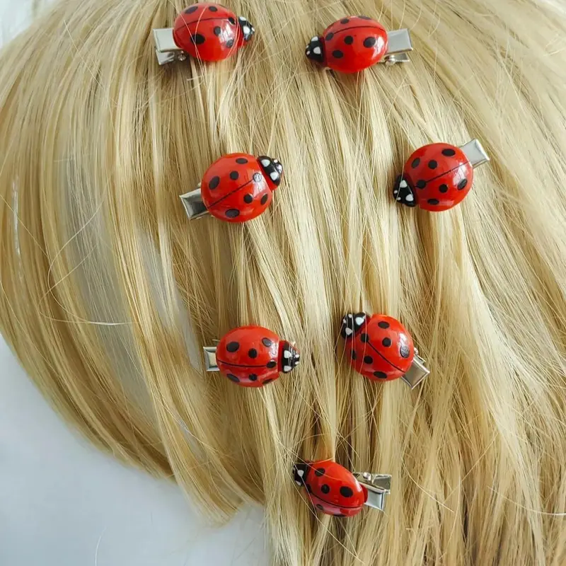 Cute Ladybug Design Hair Clips, Decorative Hair Clips, Super Cute Clips, Fashionable Hair Accessories for Women & Girls, Minimalist Headwear Suitable for Thick Hair Hairstyles, Barrettes, Hijab Hair Clip, Hair Clips for Styling
