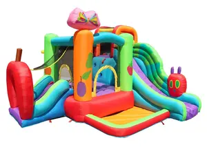 Backyard Kids The Very Hungry Caterpillar™ Inflatable Bounce House and Slide Combo with Blower – Toddler Bouncer with Ball Pit, Mesh Safety Net, Indoor Outdoor Play for Kids Ages 3–10, Water-Resistant