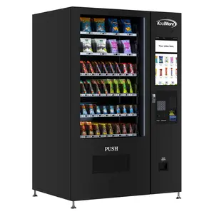 50 in. 60-Slot Snack Vending Machine with 22-inch Touch Screen and Bill Acceptor in Black, Non-Refrigerated (KM-VMNT-50-B)
