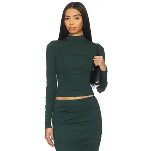 SEROYA Dulcie Ruched Top in Evergreen