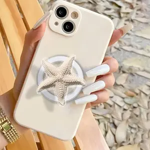 Realistic Starfish Phone Grip, 2D Flat Coastal Stand, Summer Beach Accessory