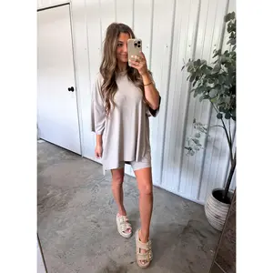 Babyrib High Rise Biker Shorts - Mushroom