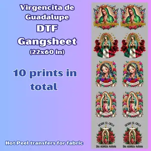 G35 Virgin De Guadalupe DTF Gang Sheet
