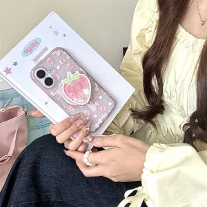 Strawberry Magnetic Phone Stand, Phone Mount, Phone Grip, Cute Shake Extendable Design, Strong Magnet Portable Hands-Free, Office Life Universal Gift, Phone Accessory Compatible