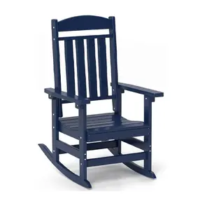 NAVINE HDPE Rocking Chairs, Oversized High Back Patio Rocking Chairs, All Weather-Resistant Porch Rocking Chairs for Outside& Inside
