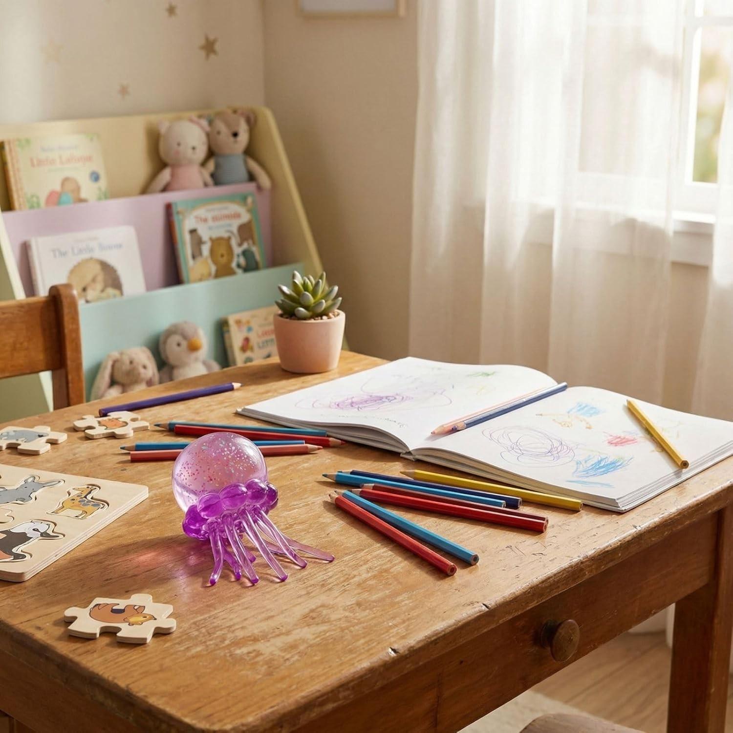 Easter Basket Stuffers for Kids, Jellyfish Slow Rebound Squishies Toys , Super Soft Sensory Fidget Pack, Anxiety Relief Stress Balls for Adults, Classroom Prizes, ADHD Autism Calming Toy