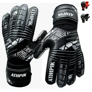 Goalie Goalkeeper Gloves with Pro Fingersaves, Strong Grip for The Toughest Saves, Protection to Prevent Injuries, Fit Match Training, Adult, Youth
