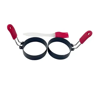 YOKOMA 3 " Fried Egg Cake Meat Pie Molds Frying Stainless Steel 2 in pack