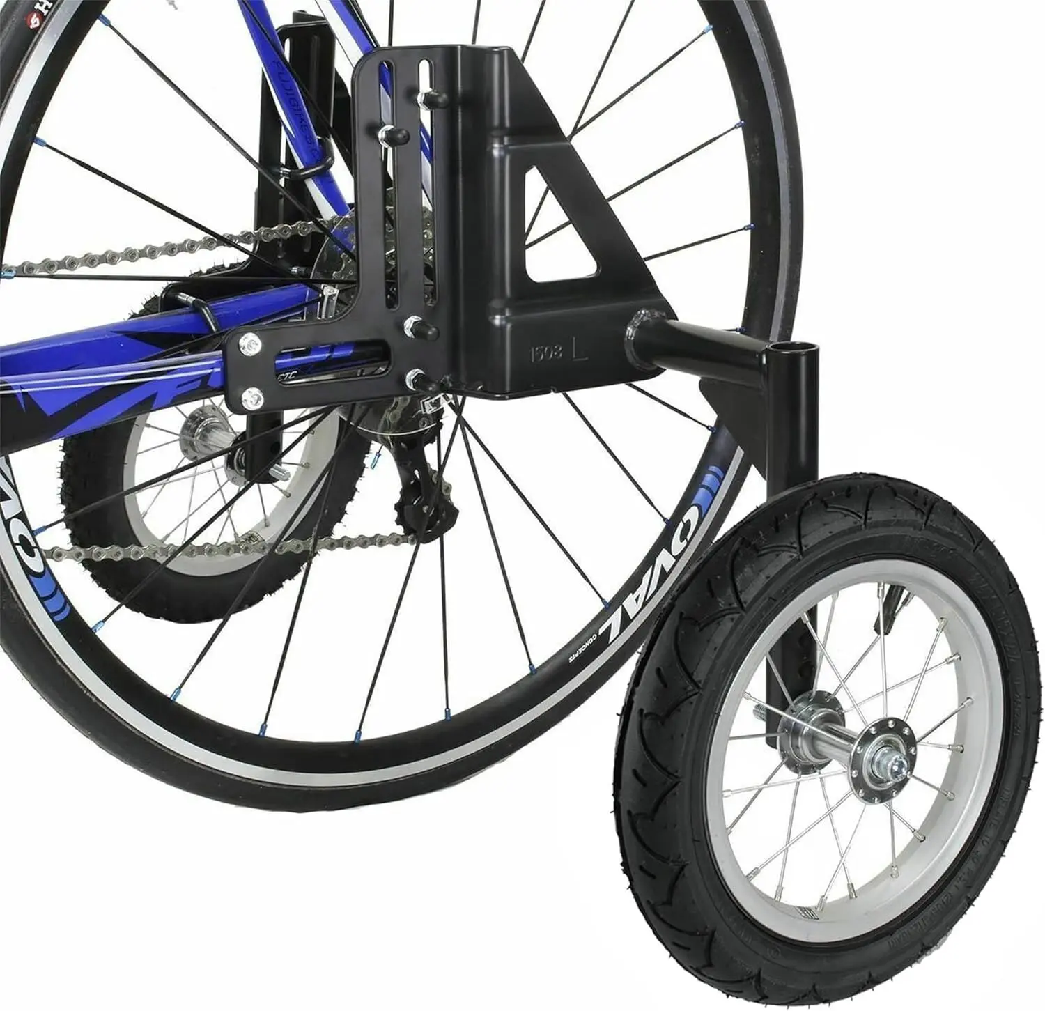 CyclingDeal Adjustable Adult Bicycle Stabilizers - Heavy-Duty Steel Wheelset, Durable Frame Components, Stable Riding Support, 24"-29" Bike Fit, 120kg/265 lbs Max Weight Capacity for Enhanced Stability