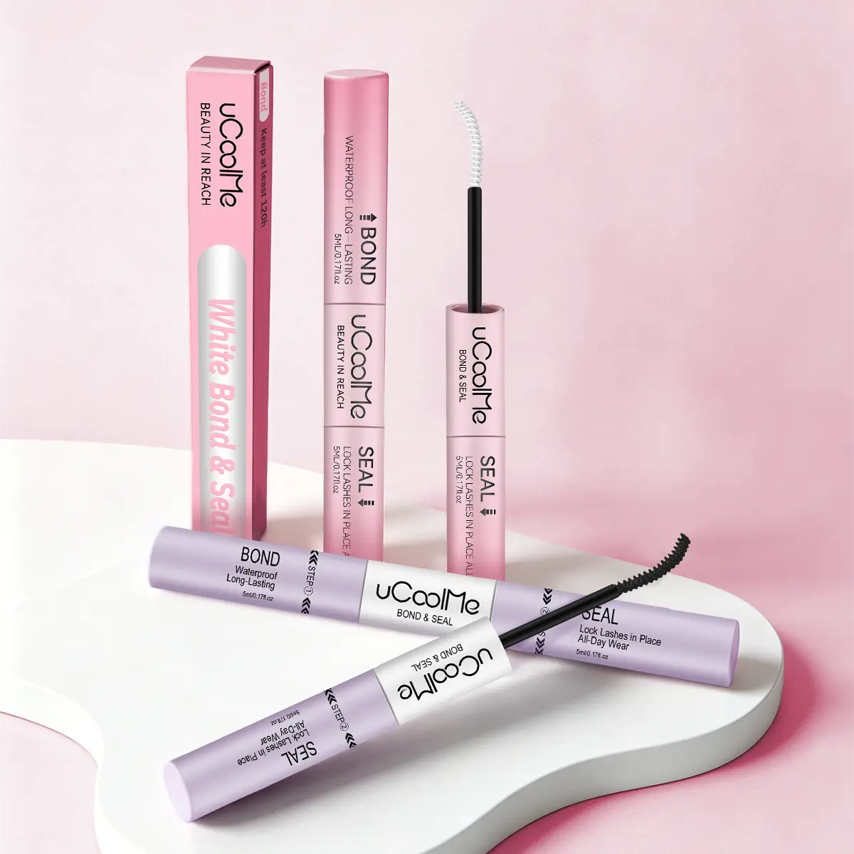 2-in-1 Lash Bond and Seal, Strong Hold Waterproof Eyelash Glue for Long-Lasting Eyelash Bonding, DIY Cluster and Individual Lash Extensions