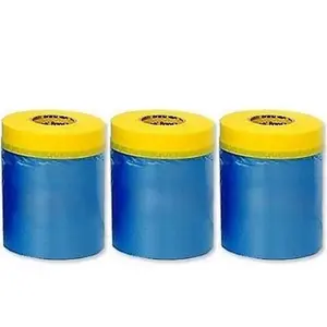 Multi Size Pack - No  Painters Plastic Drop Cloth for Painting -Taped Masking Film (65 ) (3 of Set (17.7 in))