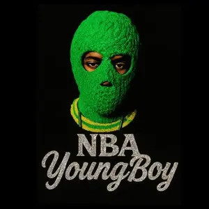 Young Boy Graphic Tee - White T-Shirt Featuring "YOUNG BOY" Text and Image Design