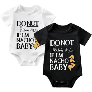 Nacho Do Not Kiss Me Baby Boy Girl Onesie Funny Unisex Infant Bodysuit Cute Romper Clothes 0-24 months (2-Pack)