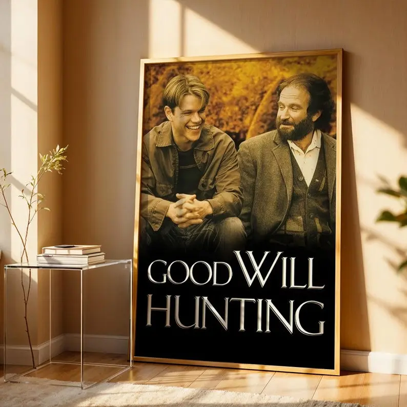 Good Will Hunting, 1997, Movie Poster – Vintage Style Film Print, Minimalist Movie Wall Art, Cinematic Poster