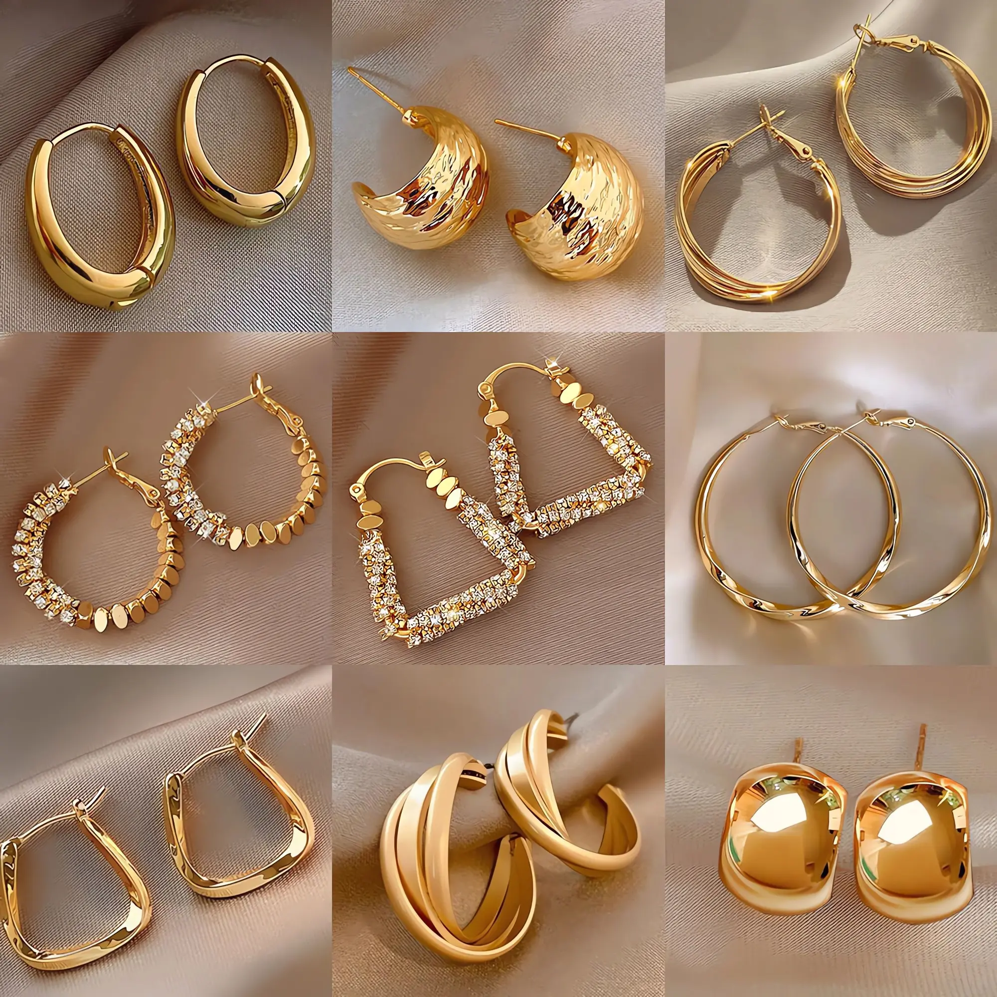 10pairs Hypoallergenic Hollow Heart Hoop Earrings Simple Plain Hoop Earrings,Heart Chunky Multi-Hoop Dangle Earrings,good gifts for Christmas for wedding，accessories men