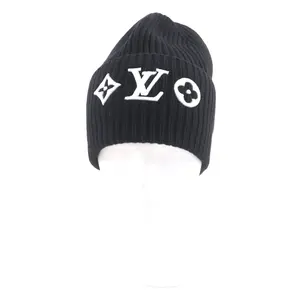 Pre-owned Louis Vuitton Wool Small Leather Goods LV Headline Beanie