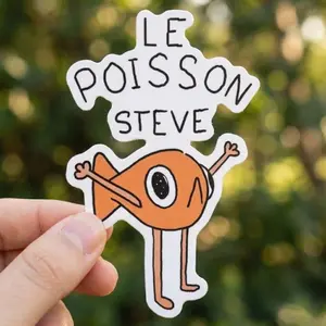 Le Poisson Steve Sticker, Funny Le Poisson Steve Meme Sticker, il est orange Poisson Steve Sticker, TikTok Orange Fish Gift E