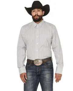 Wrangler Men's X Cody Johnson Striped Long Sleeve Button-Down Western Shirt Tall - 112369538-Tll
