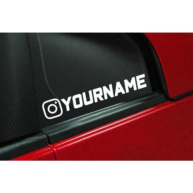 Custom Instagram Name Vinyl Decal Car Window Sticker