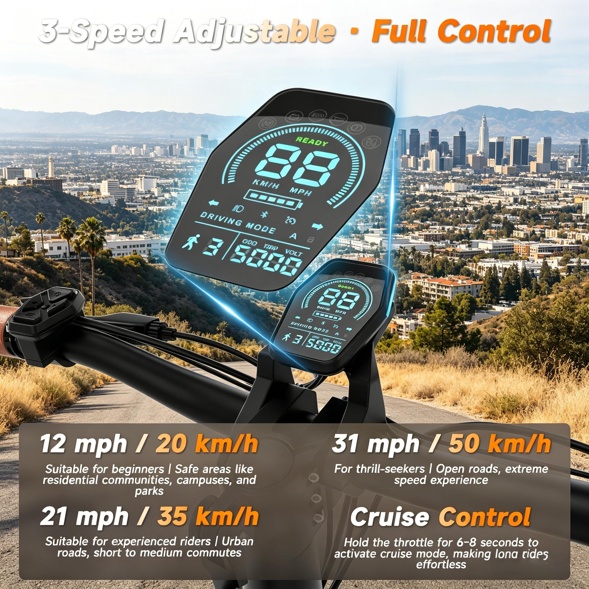 A High-Performance Adult Off-Road E-Scooter | 31MPH Top Speed, 30 Miles Range, 1200W Motor, 10" Pneumatic Tires, Dual Suspension & LED Display – Ideal for City Travel & Off-Road Rides