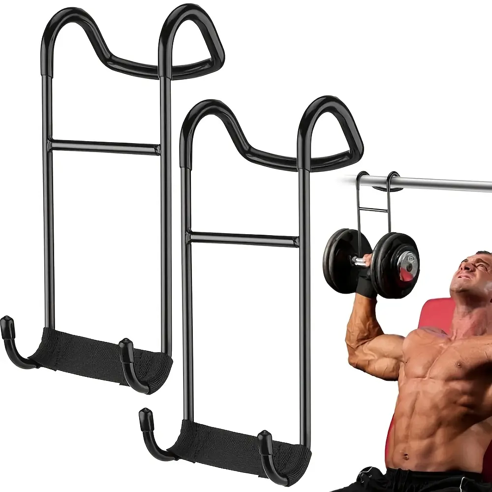 Barbell Hook, Thickened Anti-Slip Multi-Functional Barbell Hook, Home Gym Aid Single Bar Fitness Equipment, Workout Equipment, Durable and Safe Design