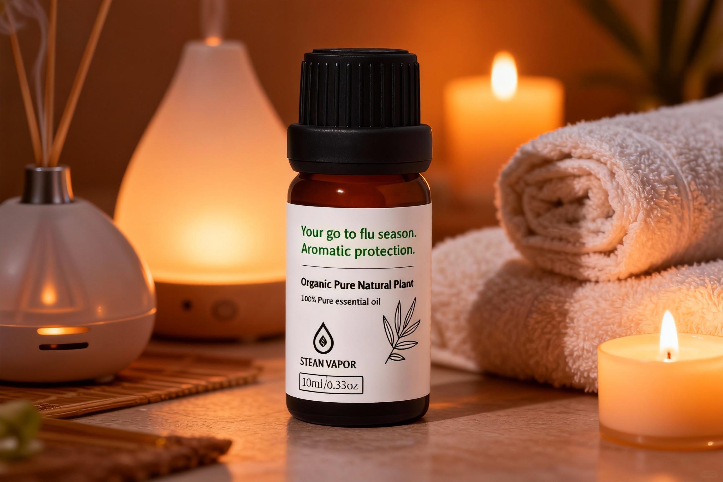 100% Pure Natural Essential Oil for Diffusers Humidifiers Stones Massage Inhalation Bathing & Foot Soaks with Immune Boosting Properties 10ml 6 Bottles