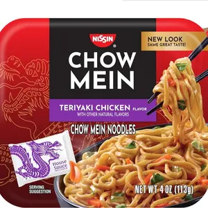 Nissin Chow Mein Noodles, Teriyaki Chicken, 10g Protein, 4 Ounce (Pack of 8)