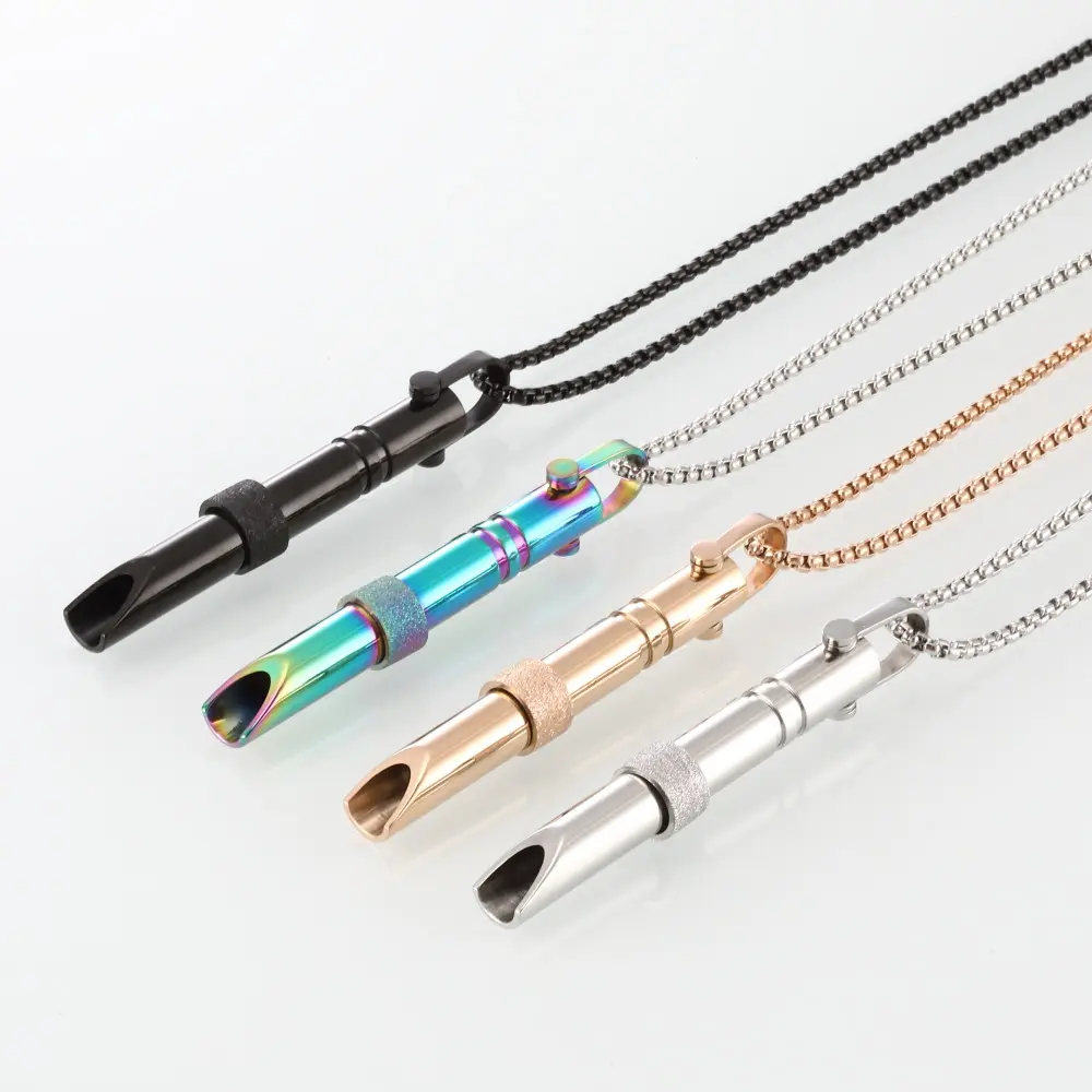 Breathing Necklace for Anxiety Relief the Shift Necklace Anxiety Stress Relief Items for Women Relaxation Meditation Calming Down Mindful Breathing Whistle Necklace Gift
