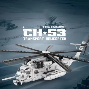 CH-53E Transport Helicopter Building Blocks Army Plane Military Fighter Model Assembly Bricks Kids DIY Toys Holiday Gift Building Block Sets