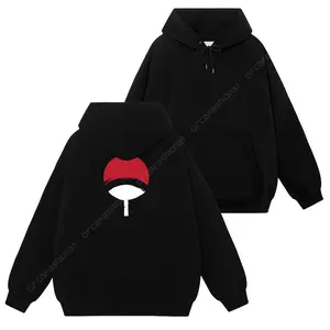 [Uchiha Fashion] Limited Uchiha Clan Logo - Naruto Shippuden #1 Hoodie T-Shirt Sweatshirt, Retro Vintage Unisex Graphic 90s Cotton, Gift For Wibu, Anime Manga Y2K Streetwear