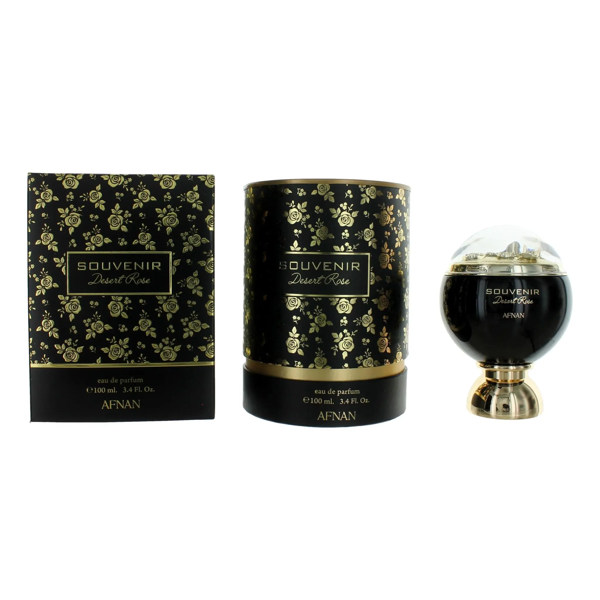 Afnan Souvenir Desert Rose EDP Spray for Female Wear - 3.4 fl oz Spray Bottle with Musk Blend, Tropical Mix
