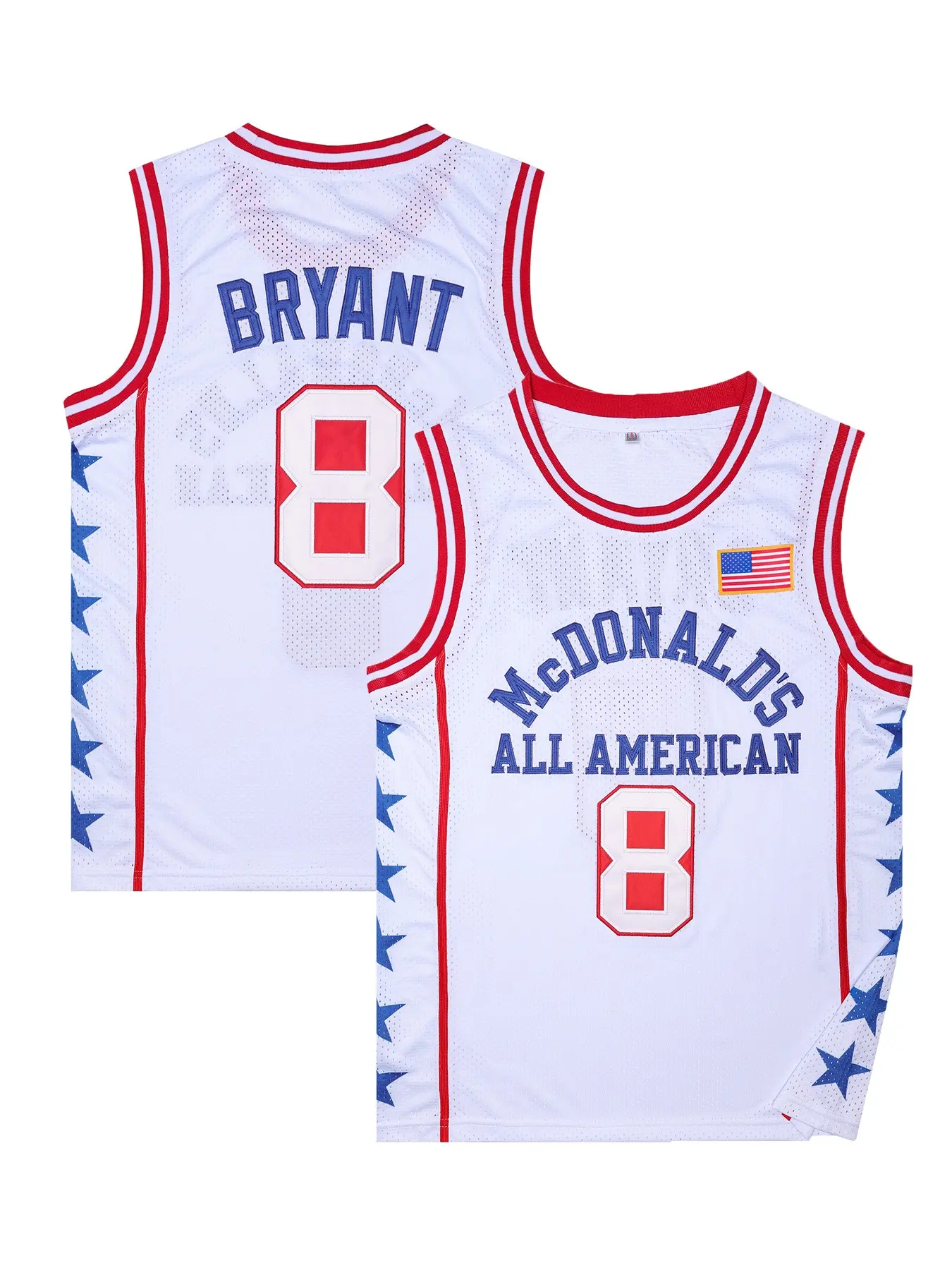 Men's Basketball Sports Style Jersey Size 33 Byant Blue Embroidered Quick-Dry Sportswear, Casual Loose-Fit Outdoor Athletic Top for All Seasons