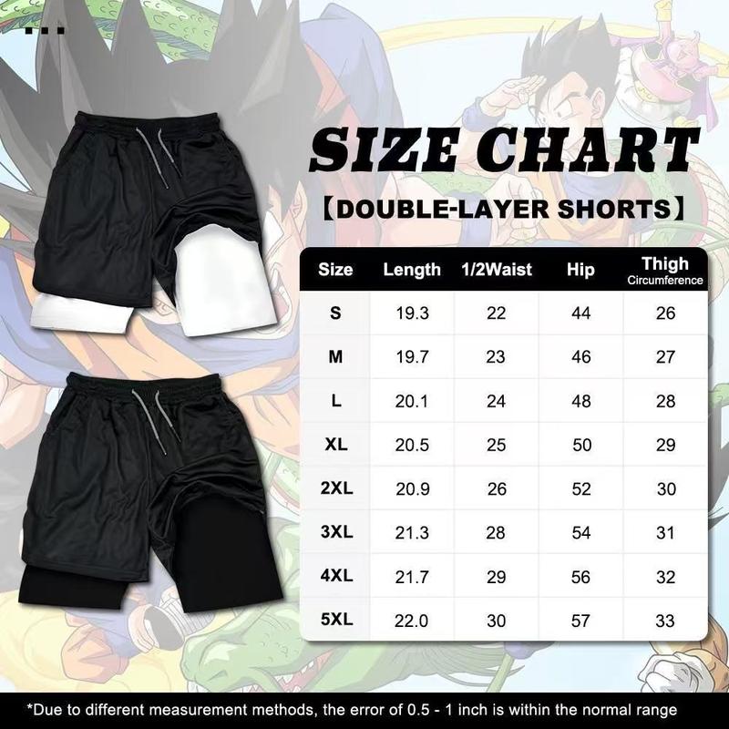 Demon Slayer Akaza  Upper Moon Three Anime 80s 90s Double-Layer Sports Shorts Graphic Shorts Black Camo Streetwear Shorts Men Outfits Men Vacation Outfits Shorts